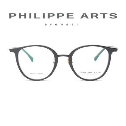 필립아츠 안경테 MI6232-C01 남자 여자 검정 뿔테 안경 패션 핸드메이드