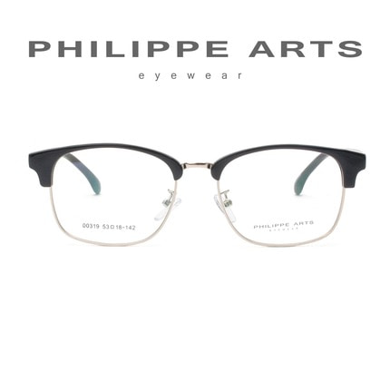 필립아츠 명품 안경테 00319-C02 하금테 사각 가벼운 편안한 패션 안경 남자 여자