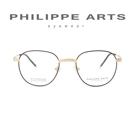 필립아츠 초경량 티타늄 안경테 IP도금 ST9176-C1 사각 패션 안경 핸드메이드