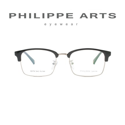 필립아츠 명품 안경테 00179-C3 가벼운 사각 하금테 패션 안경 남자 여자 편안한 오버사이즈