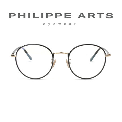 필립아츠 명품 안경테 1718013-C8 동그란 블랙 메탈테 편안한 패션 안경 남자 여자