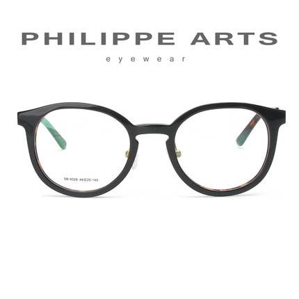 필립아츠 안경테 SB9028-C1 라운드 뿔테 남자 여자 가벼운 패션 안경