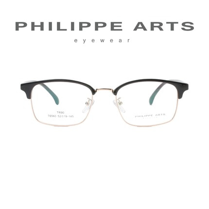 필립아츠 명품 안경테 T6560-C2 남자 여자 클래식 사각 하금테 패션 안경