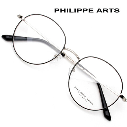 필립아츠 안경테 PA8003-C4 국내제작 가벼운 동글이 메탈테 패션 안경 남자 여자