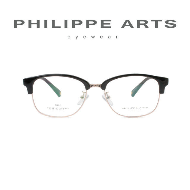 필립아츠 안경테 T6358 C02 가벼운 하금테 편안한 데일리 안경