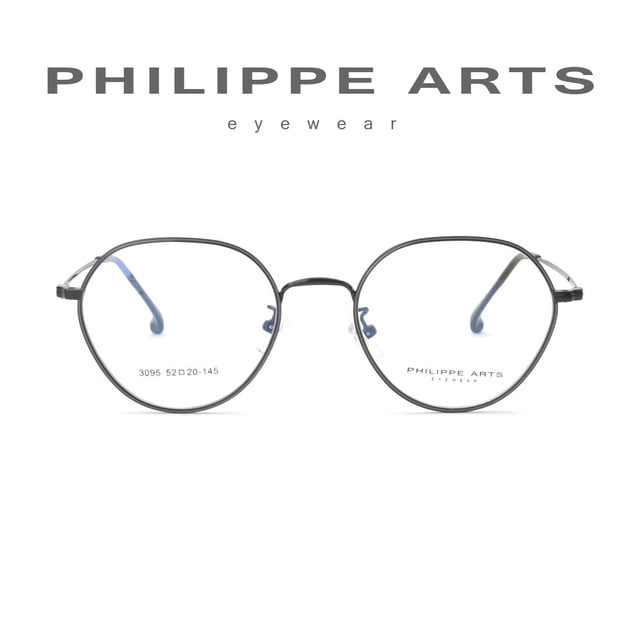 필립아츠 안경테 3095 C1 스테인레스 가벼운 라운드 안경