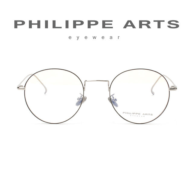 필립아츠 안경테 52135 C5 초경량 가벼운 메탈테 라운드 안경