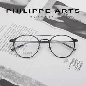 필립아츠 티타늄 안경테 ST9037-C156 IP도금 동글이 투브릿지 남자 여자 가벼운 패션 안경