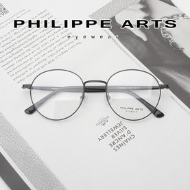 필립아츠 안경테 PA5003/D-C4 가벼운 동글이 메탈테 편안한 오버사이즈 패션 안경 남자 여자 국내제작