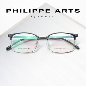 필립아츠 명품 안경테 00318-C3 사각 하금테 남자 여자 가벼운 패션 안경