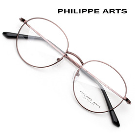 필립아츠 안경테 PA8002-C5 얇고 가벼운 동글이 메탈테 패션 안경 남자 여자 국내제작