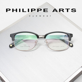 필립아츠 명품 안경테 T6358-C02 가벼운 하금테 남자 여자 편안한 데일리 패션 안경