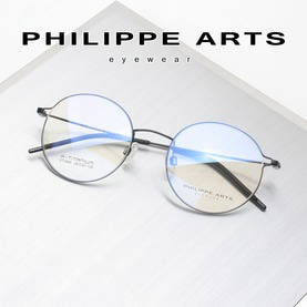 필립아츠 티타늄 안경테 ST9065-C01 IP도금 라운드 가벼운 안경 남자 여자 얇은테 NO알러지