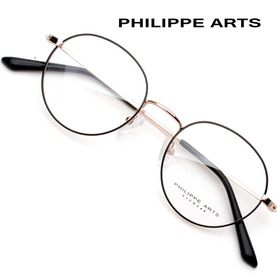 필립아츠 안경테 PA8001-C3 동글이 메탈테 남자 여자 패션 얇고 가벼운 데일리 안경 국내제작