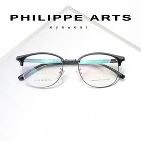 필립아츠 명품 안경테 00320-C03 가벼운 사각 하금테 오버핏 편안한 패션 안경 남자 여자