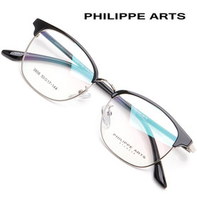 필립아츠 안경테 3806-C2 세련된 사각 하금테 멋스러운 패션 안경 남자 여자
