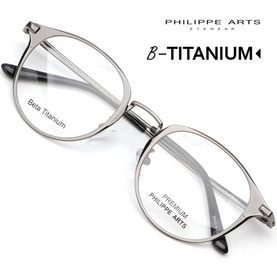 필립아츠 안경테 PA7028K C4 베타티타늄 가벼운안경 편안한 남자 여자 동글이안경 와이드핏 레트로 패션
