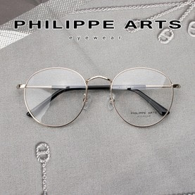 필립아츠 안경테 PA5005/D-C1 메탈 동글이 금테 남자 여자 가벼운 안경 얇은테 국내제작