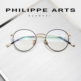 필립아츠 명품 안경테 1718099-C4 초경량 가벼운 얇은 메탈테 동글이 남자 여자 패션 안경