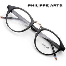 필립아츠 안경테 661-C2 남자 여자 동글이 뿔테 패션 안경 매트 블랙