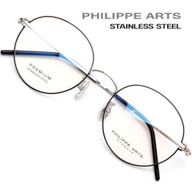 필립아츠 국산 안경테 PA8014-C5 스테인리스 초경량 8g 가벼운 패션 안경 얇은테 동글이 남자 여자 고탄성