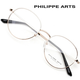 필립아츠 안경테 PA8006-C6 가벼운 동글이 메탈테 남자 여자 패션 안경 국내제작