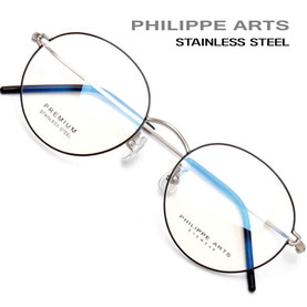 필립아츠 안경테 PA8016-C11 스테인리스 8g 가벼운 패션 안경 고탄성 남자 여자 동글이 국내제작