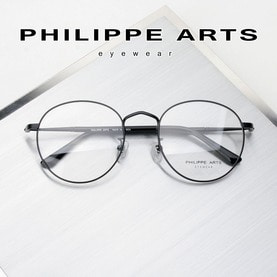 필립아츠 안경테 PA5005/D-C4 메탈 라운드 가벼운 패션 안경 남자 여자 국내제작