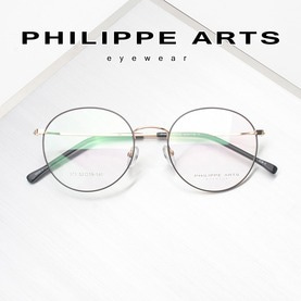 필립아츠 명품 안경테 373-C4-1 가벼운 초경량 라운드 패션 안경 남자 여자