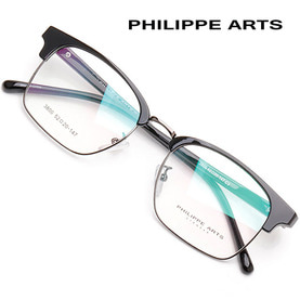필립아츠 안경테 3800-C3 멋스러운 사각 하금테 남자 여자 패션 안경 오버사이즈