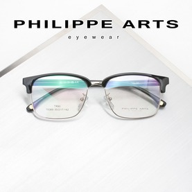 필립아츠 명품 안경테 T6369-C3 가벼운 사각 하금테 오버사이즈 남자 여자 패션 안경
