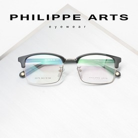 필립아츠 명품 안경테 00179-C3 가벼운 사각 하금테 패션 안경 남자 여자 편안한 오버사이즈
