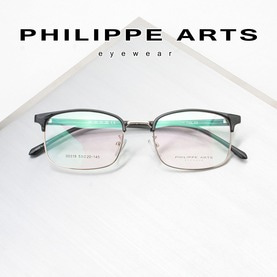 필립아츠 명품 안경테 00318-C2 사각 하금테 남자 여자 가벼운 패션 안경