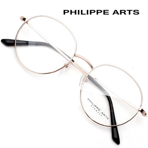 필립아츠 안경테 PA8003 C6  얇은 메탈테 라운드 안경
