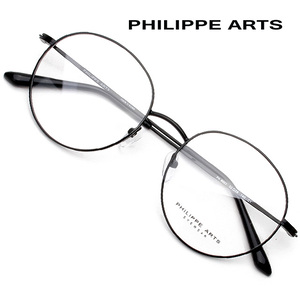 필립아츠 안경테 PA8003 C1 심플한 라운드 메탈테 학생 가벼운 안경