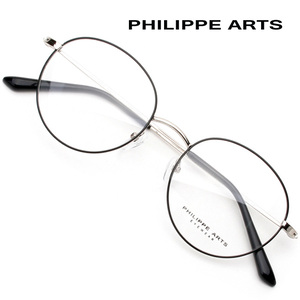 필립아츠 안경테 PA8002 C4 심플한 동글이 메탈테 가벼운 안경