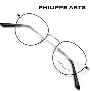 필립아츠 안경테 PA8001 C4 심플한 동글이 메탈테 가벼운 안경