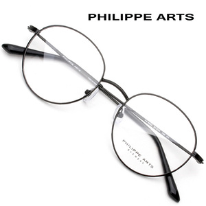 필립아츠 안경테 PA8002 C1 가벼운 동그란 메탈테 데일리 안경