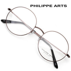 필립아츠 안경테 PA8005 C5 오버사이즈 편안한 동글이 안경 메탈테