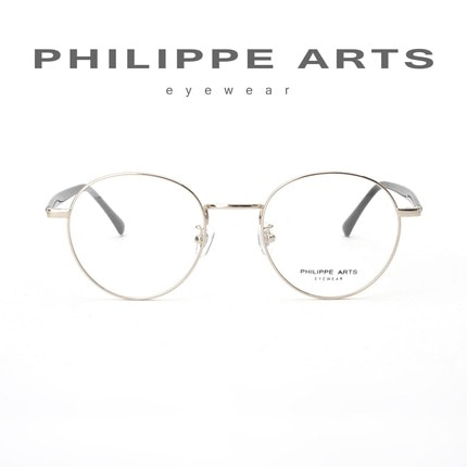 필립아츠 안경테 PA5003/D-C1 얇은 골드 메탈테 동글이 남자 여자 패션 안경 오버핏