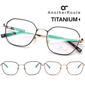 어나더루트 티타늄 안경테 가벼운 다각형 안경 초경량