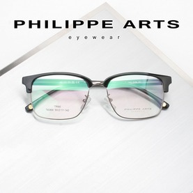 필립아츠 명품 안경테 T6369-C1 가벼운 사각 하금테 오버사이즈 남자 여자 패션 안경