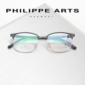 필립아츠 명품 안경테 T6569-C2 가벼운 데일리 하금테 사각 남자 여자 패션 안경
