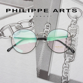 필립아츠 명품 안경테 1879-C2 가벼운 동글이 메탈테 심플한 남자 여자 패션 안경
