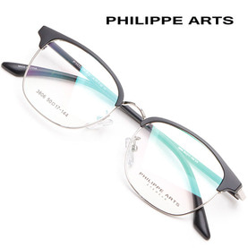 필립아츠 안경테 3806-C4 세련된 사각 하금테 멋스러운 패션 안경 남자 여자