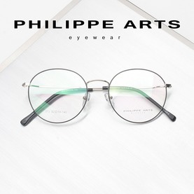 필립아츠 명품 안경테 373-C3-3 가벼운 초경량 라운드 패션 안경 남자 여자